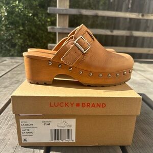 NWT Lucky Brand Leather Mule Clogs